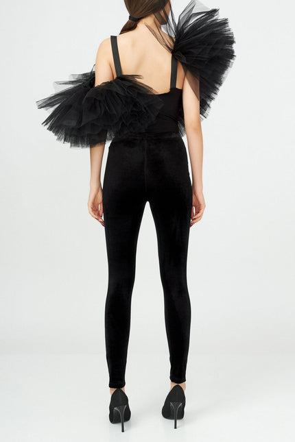 Liaaram | Signature Tulle-trimmed Bodysuit