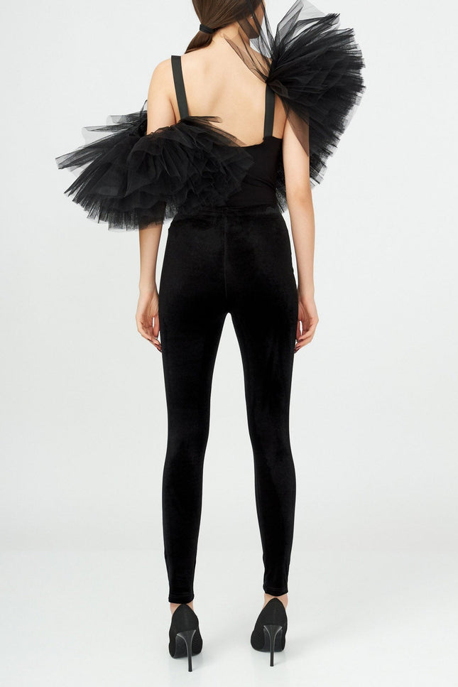 Liaaram | Signature Tulle-trimmed Bodysuit