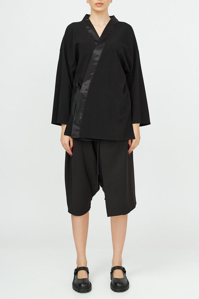 Alchemy | Taffeta Trim Androgynous Kimono