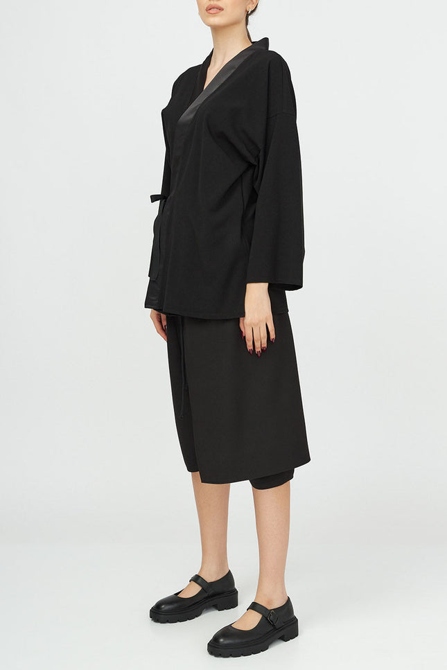 Alchemy | Taffeta Trim Androgynous Kimono