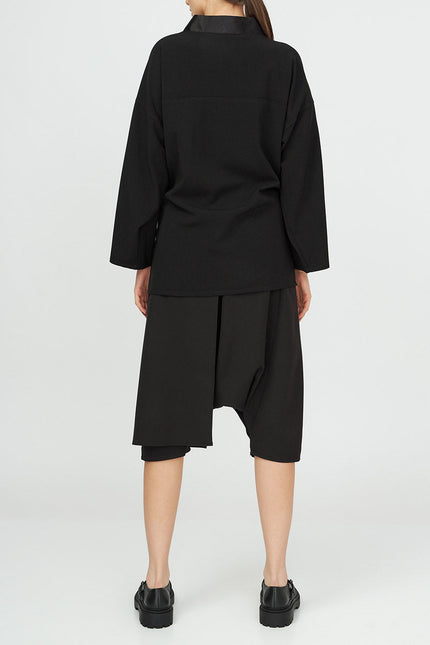 Alchemy | Tafta Trim Androgyniczne Kimono