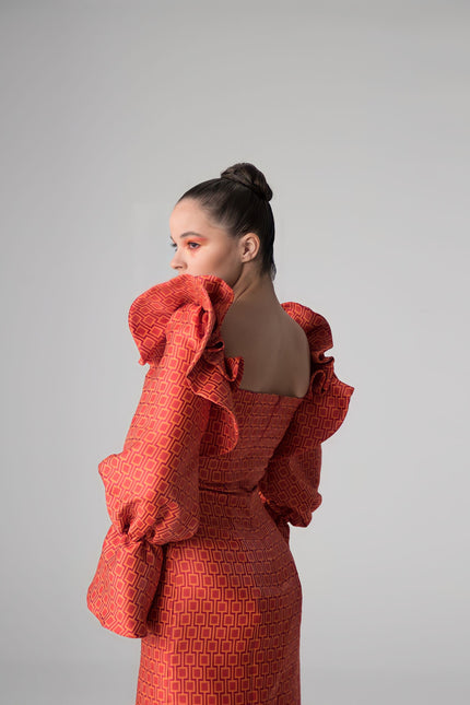 Psychedelic Overdose | Sunny Ruffle Midi Dress