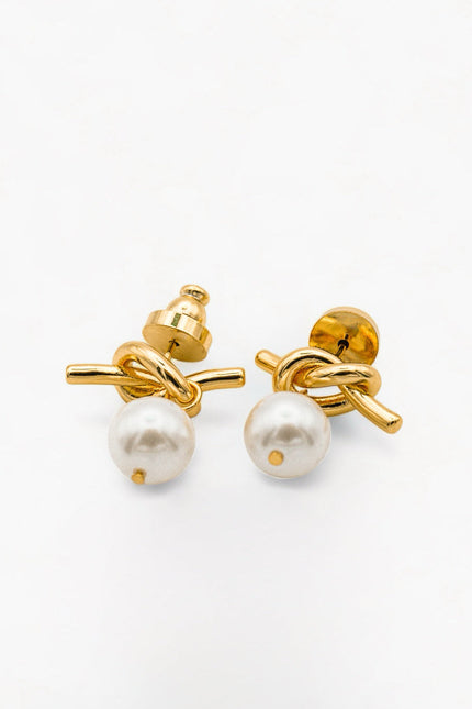 Miss Cecilia | Adeline Knot Pearl Earrings
