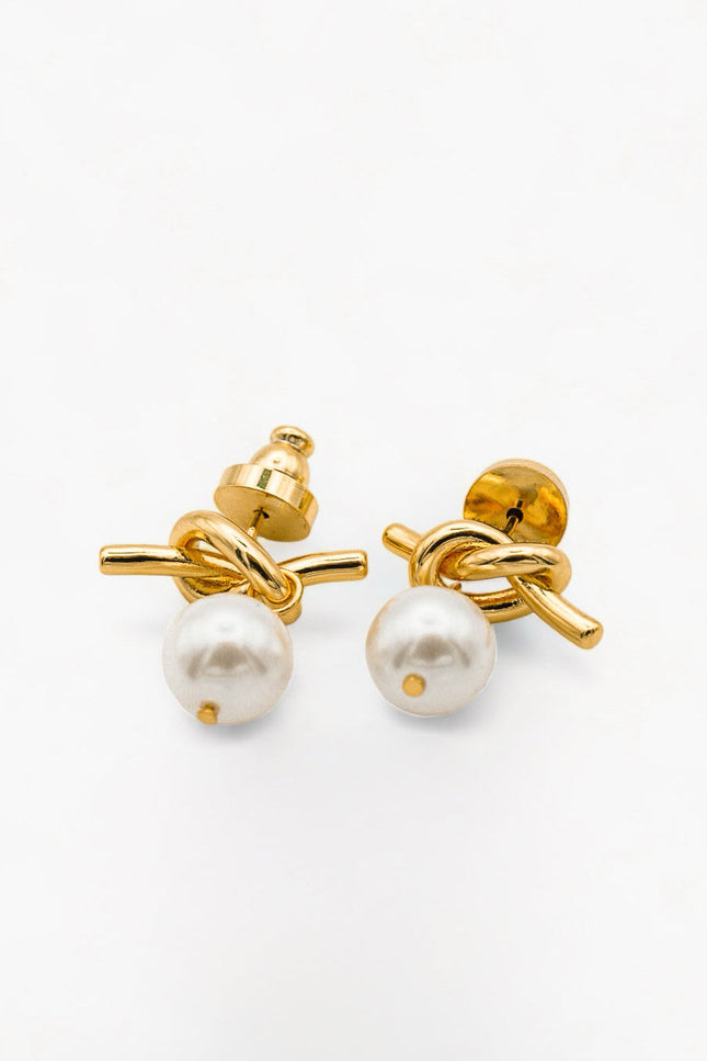 Miss Cecilia | Adeline Knot Pearl Earrings