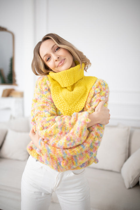 Color My Space I Knitted Turtleneck yellow