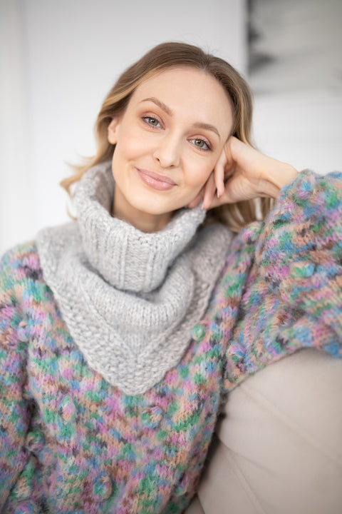 Color My Space I Knitted Turtleneck grey