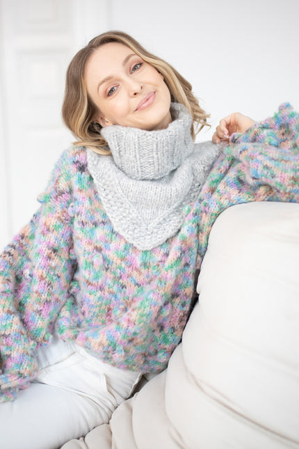 Color My Space I Knitted Turtleneck grey