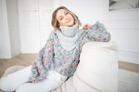 Color My Space I Knitted Turtleneck grey