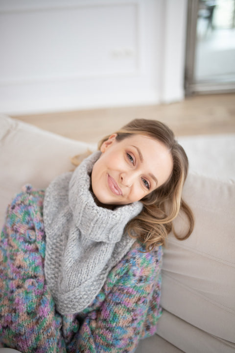 Color My Space I Knitted Turtleneck grey