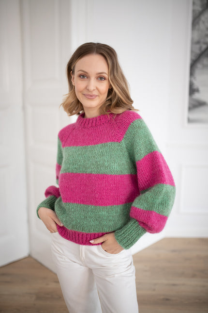 Color My Space I Jumper Róż Zieleń