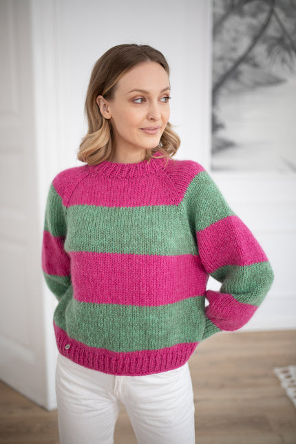 Color My Space I Jumper Róż Zieleń
