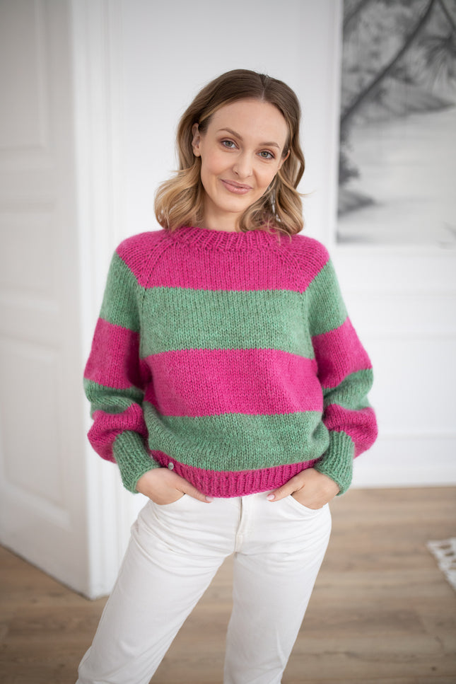 Color My Space I Jumper Róż Zieleń
