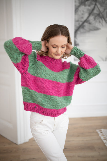Color My Space I Jumper Róż Zieleń