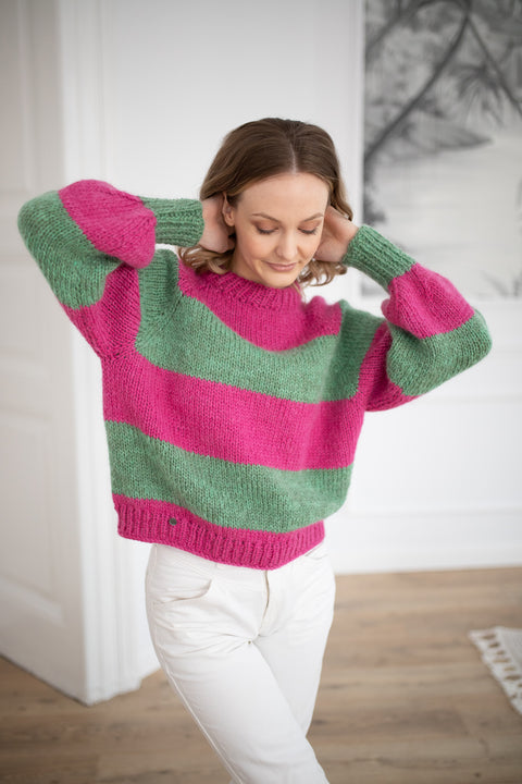 Color My Space I Sweter Róż Zieleń