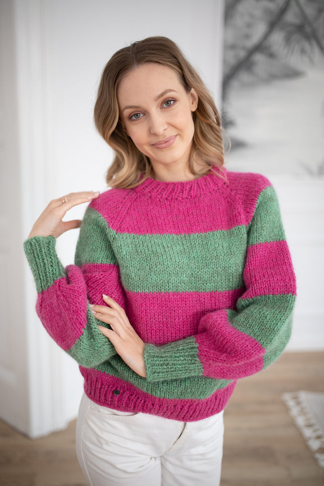 Color My Space I Jumper Róż Zieleń