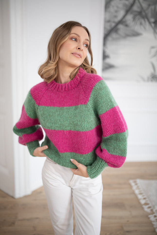 Color My Space I Jumper Róż Zieleń