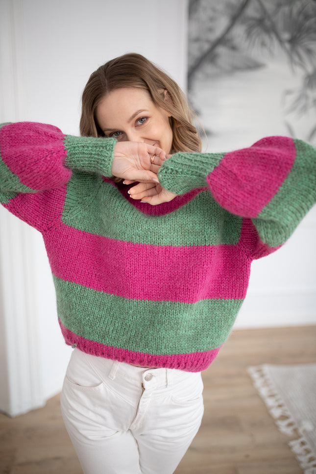Color My Space I Jumper Róż Zieleń