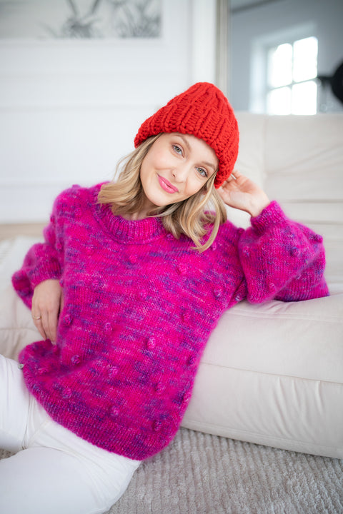 Color My Space I Beanie Merino red