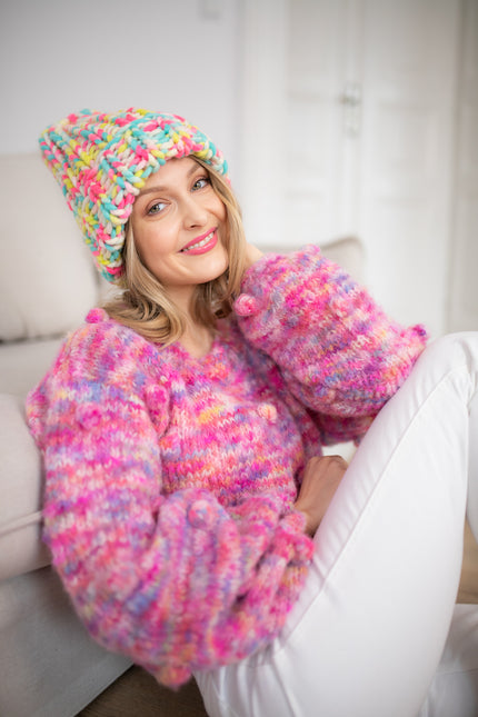 Color My Space I Beanie Cukierek wool