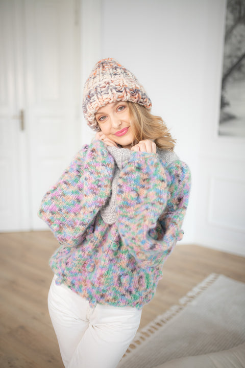 Color My Space I Czapka Melanż wełniana