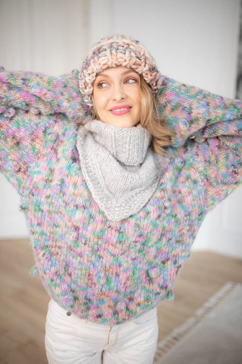 Color My Space I Knitted Turtleneck grey