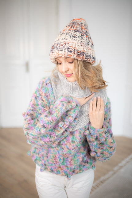 Color My Space I Beanie Melanż wool
