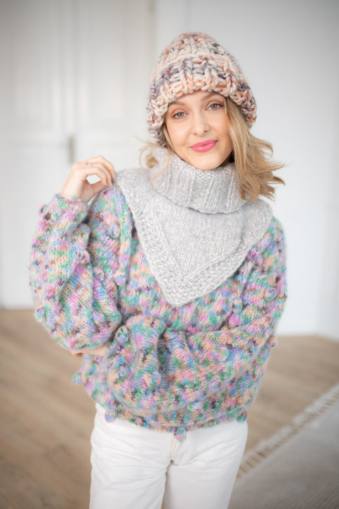 Color My Space I Knitted Turtleneck grey