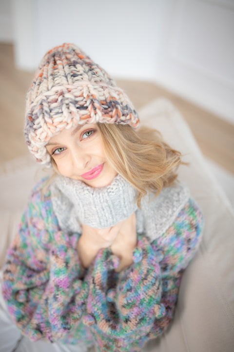 Color My Space I Czapka Melanż wełniana