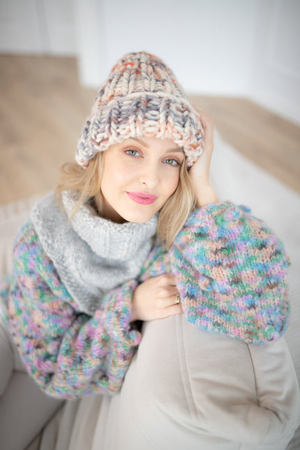 Color My Space I Beanie Melanż wool