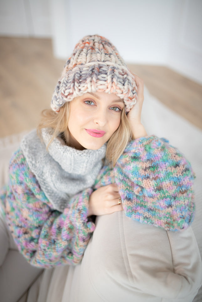 Color My Space I Beanie Melanż wool