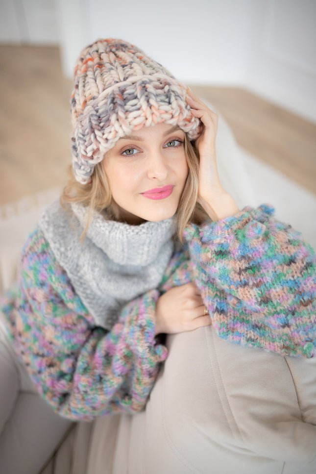 Color My Space I Beanie Melanż wool
