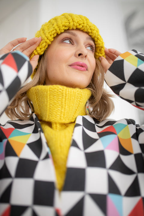 Color My Space I Knitted Turtleneck yellow