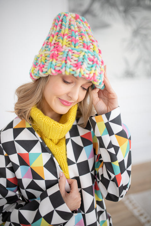 Color My Space I Czapka Cukierek wełniana