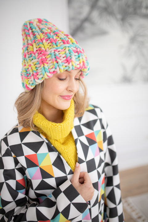 Color My Space I Czapka Cukierek wełniana