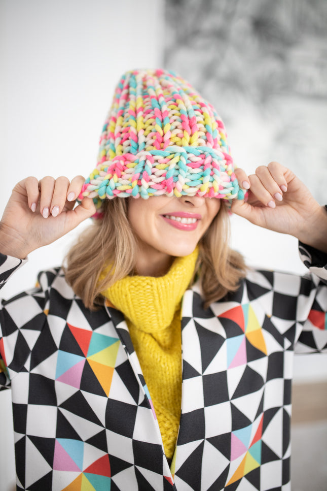 Color My Space I Beanie Cukierek wool