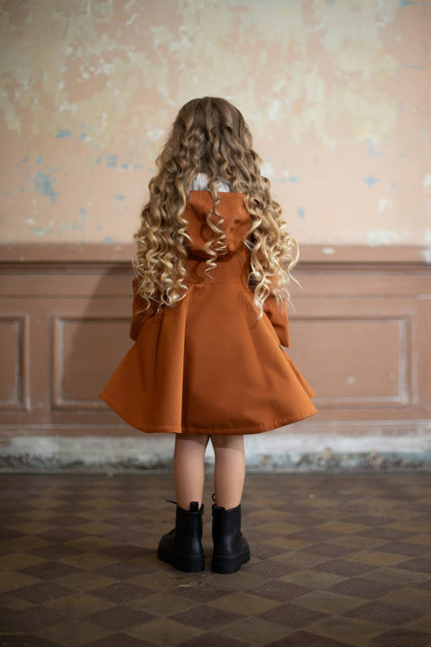 RainSisters | Caramel Brown Coat with Hood for Girls 'Caramel Field'