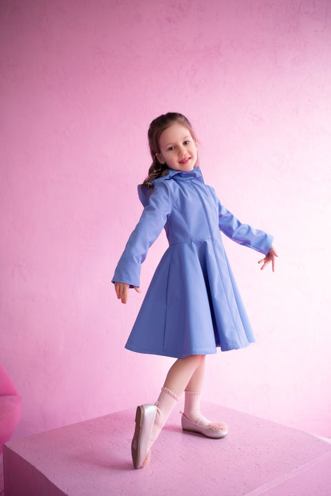 RainSisters | Soft Blue Coat for Girls 'Blue Breeze'