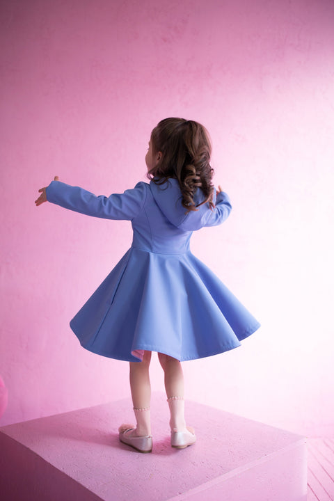 RainSisters | Soft Blue Coat for Girls 'Blue Breeze'