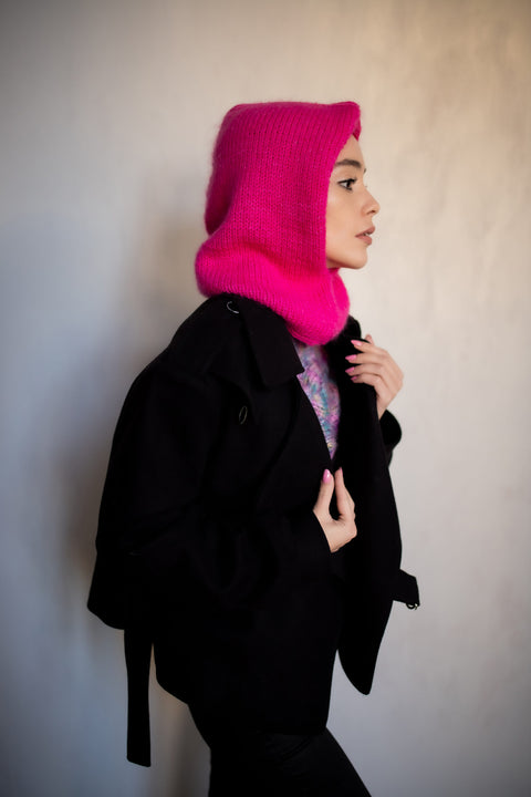 Color My Space I Knitted Hood pink