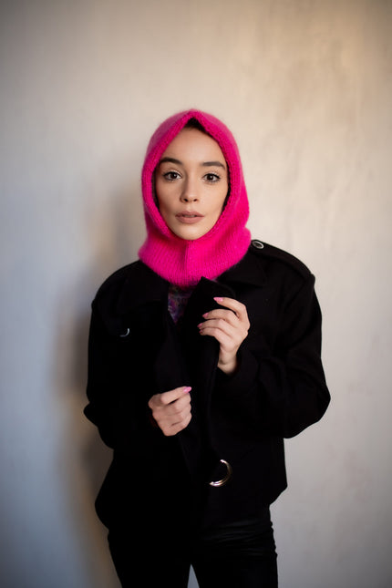 Color My Space I Knitted Hood pink