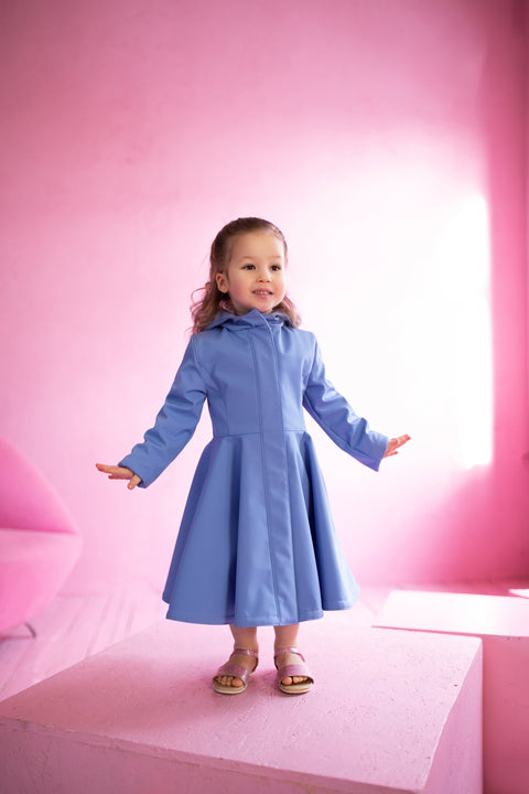 RainSisters | Soft Blue Coat for Girls 'Blue Breeze'