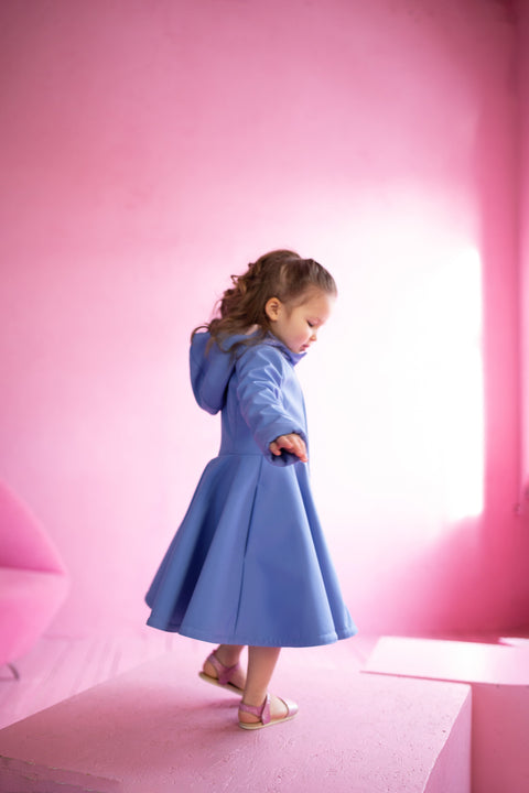 RainSisters | Soft Blue Coat for Girls 'Blue Breeze'