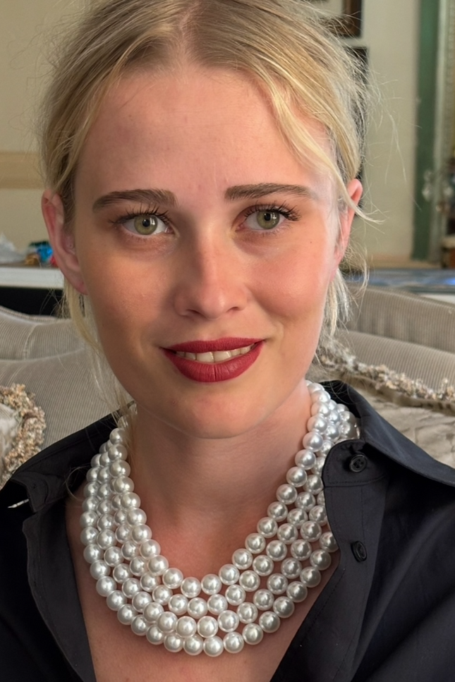 Michael Nash Jewelry | Irena Four Strand Pearl Resin Bead Nesting Necklace