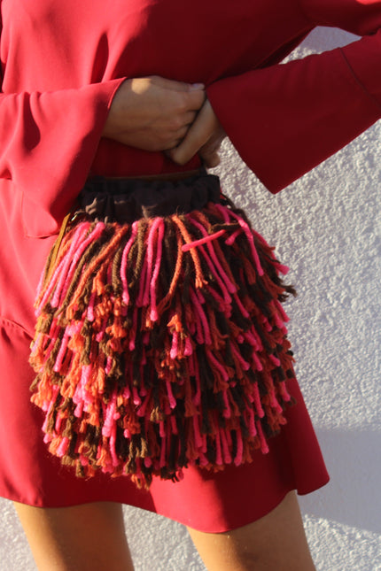 Entrudo | Torba bucket Burga z frędzlami
