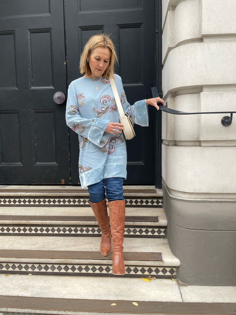 Violet Fish I Sasha Dress - Paisley Cloud