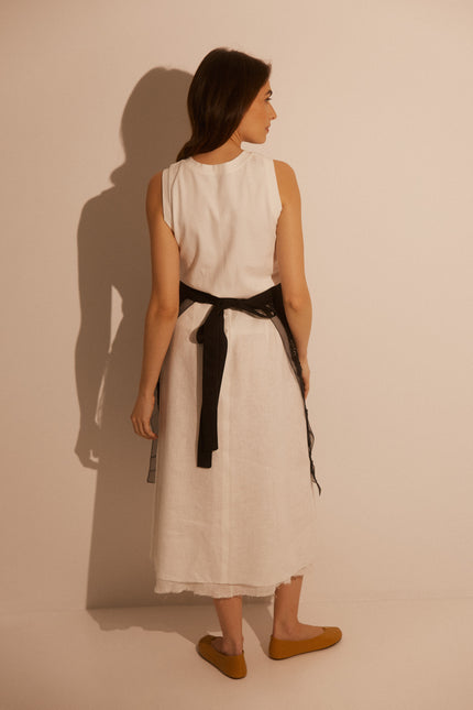Hand Made Patchwork Apron SS26 In Black