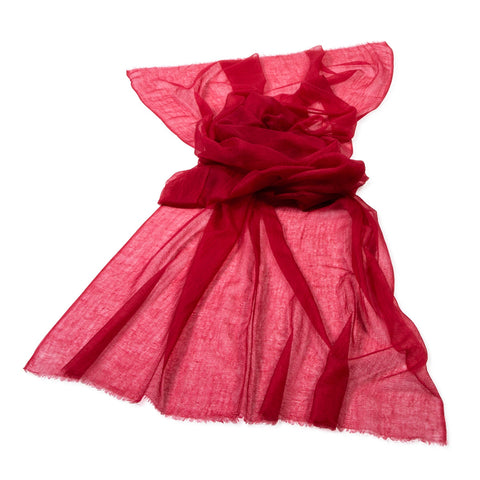 Bel Cashmere | Fular ultra fino de cashmere burdeos