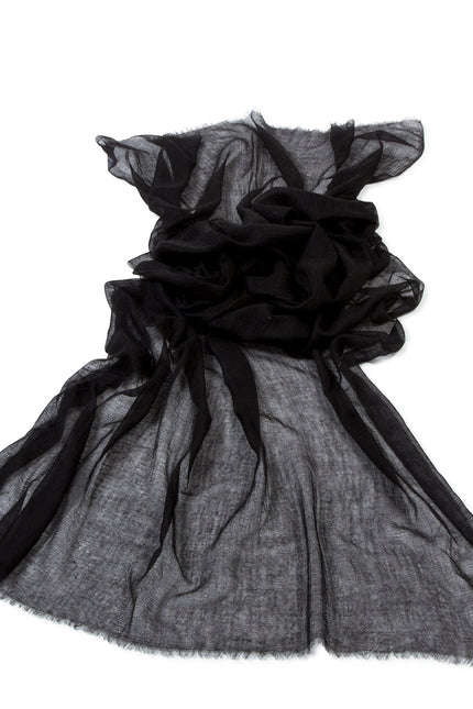 Bel Cashmere | Fular ultra fino de cashmere negro