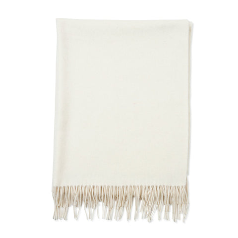 Bel Cashmere | Estola/ Bufanda grande con flecos blanca