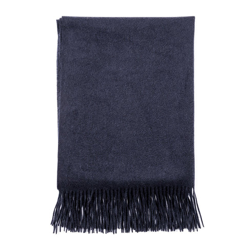 Bel Cashmere | Estola/ Bufanda grande con flecos marino